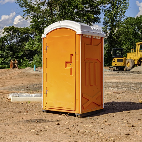 how can i report damages or issues with the portable restrooms during my rental period in Pine Island